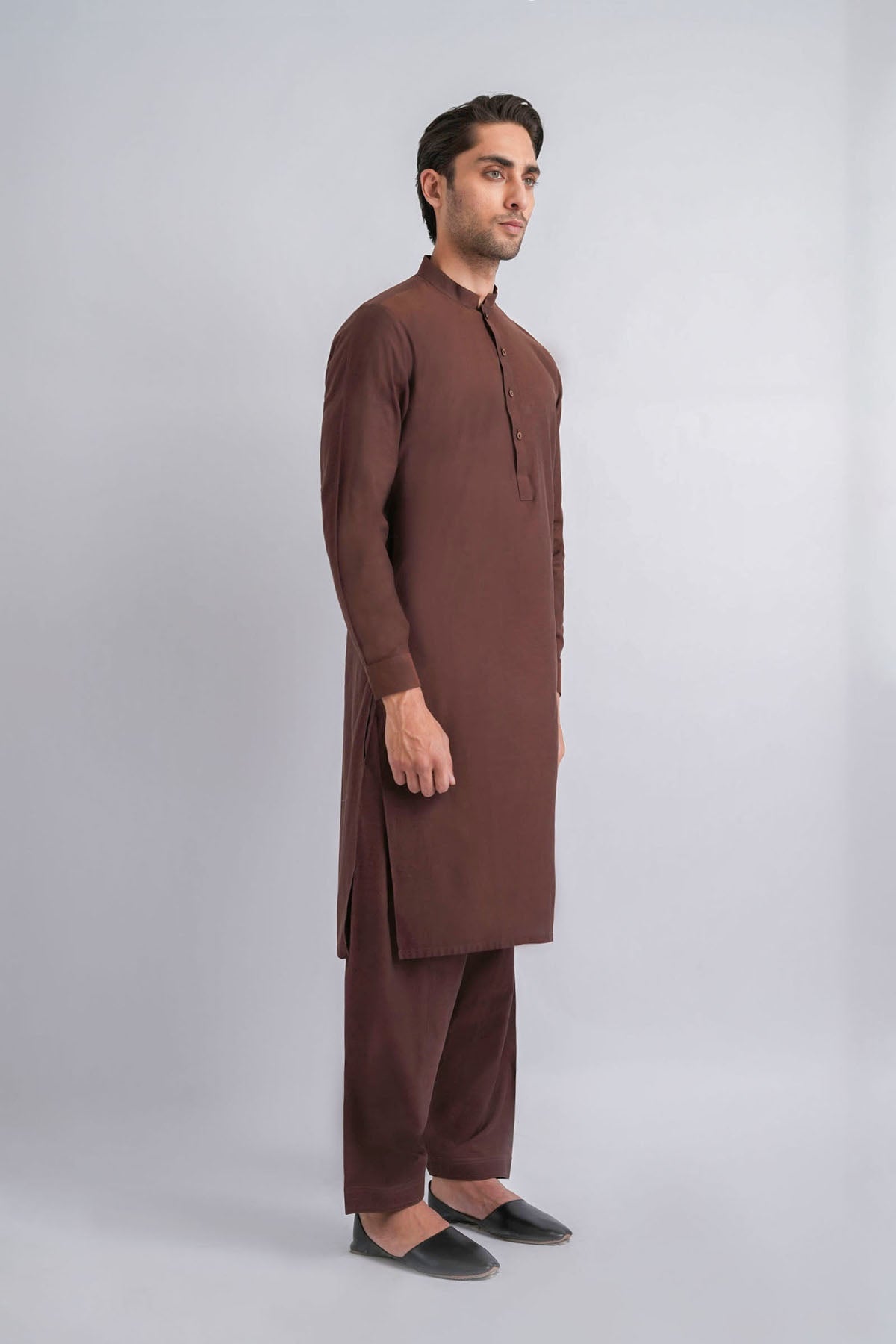 SHALWAR-KAMEEZ-BROWN - shop at Bareezeman