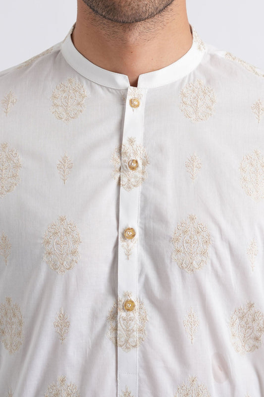 EMBROIDERED-KURTA-WHITE