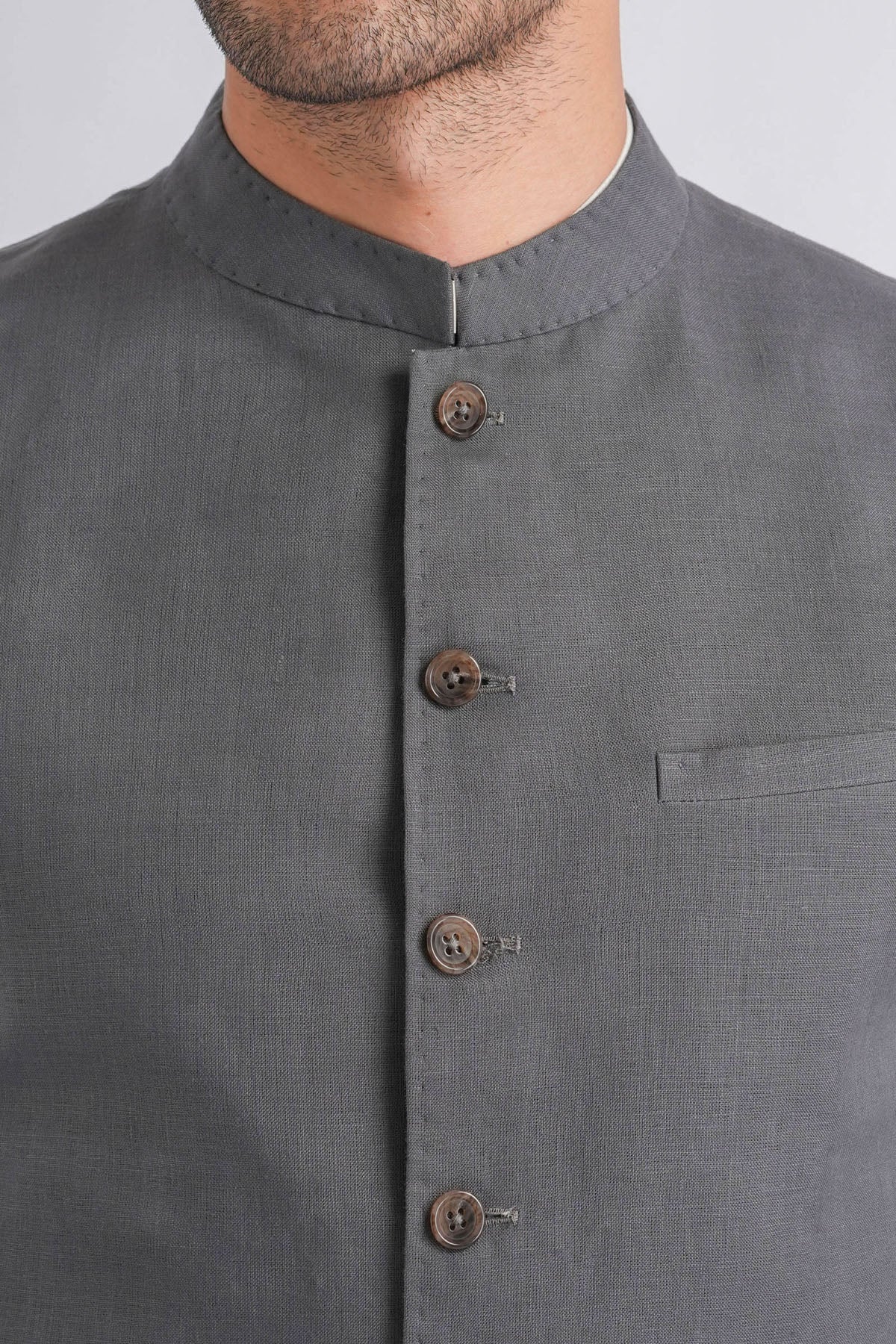 IRISH-LINEN-WAISTCOAT-GREY - shop at Bareezeman
