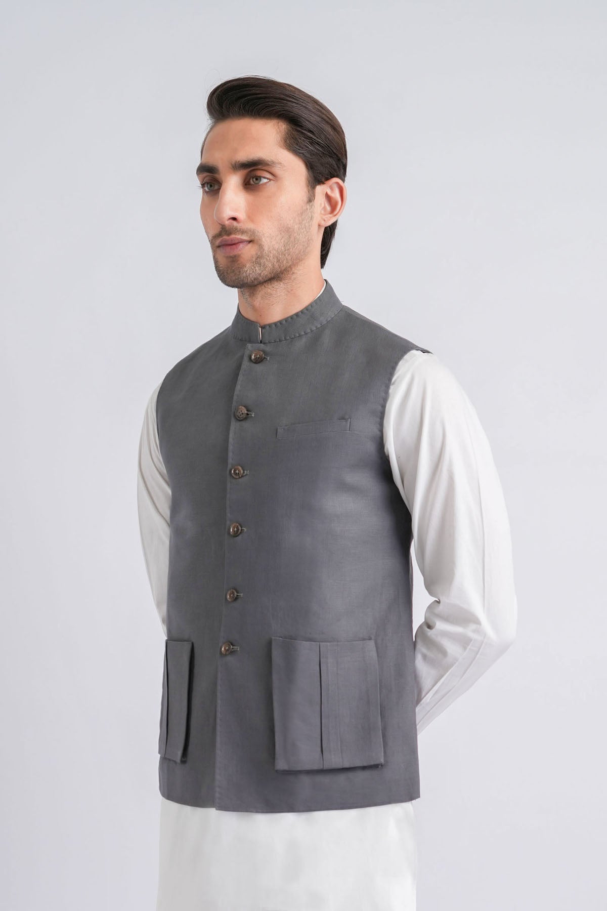 IRISH-LINEN-WAISTCOAT-GREY - shop at Bareezeman