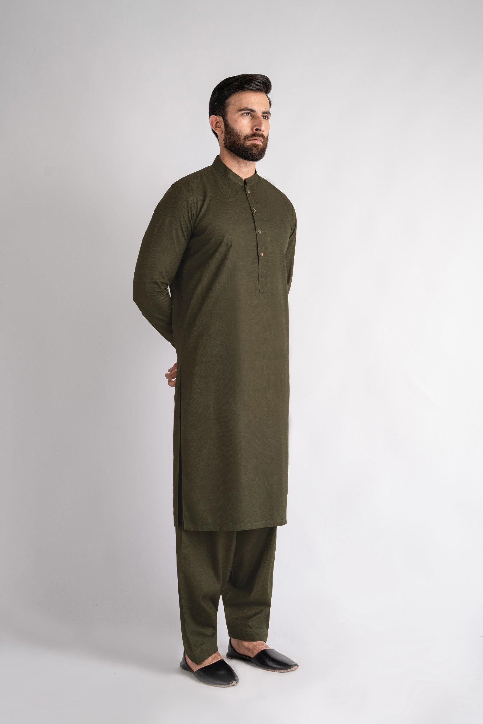 SHALWAR-KAMEEZ-OLIVE