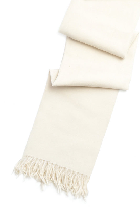 PASHMINA-SCARF-O-WHITE - shop at Bareezeman