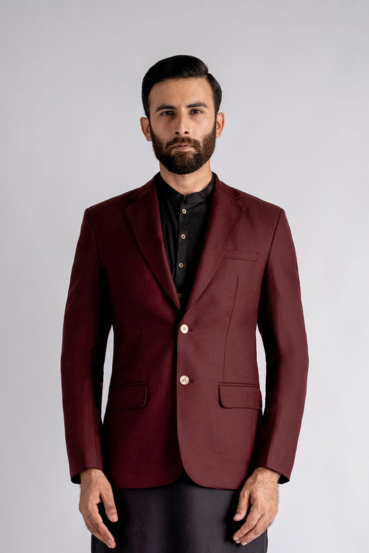 BLAZER-MAROON - shop at Bareezeman