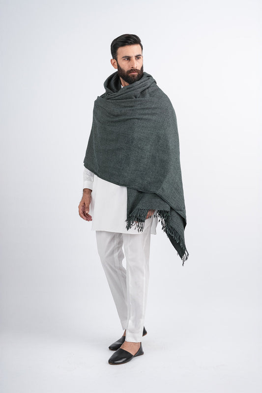 PASHMINA-SHAWL-ARMY-GRN - shop at Bareezeman