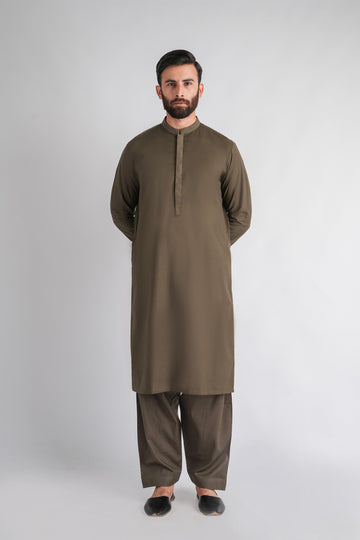 SHALWAR-KAMEEZ-OLIVE