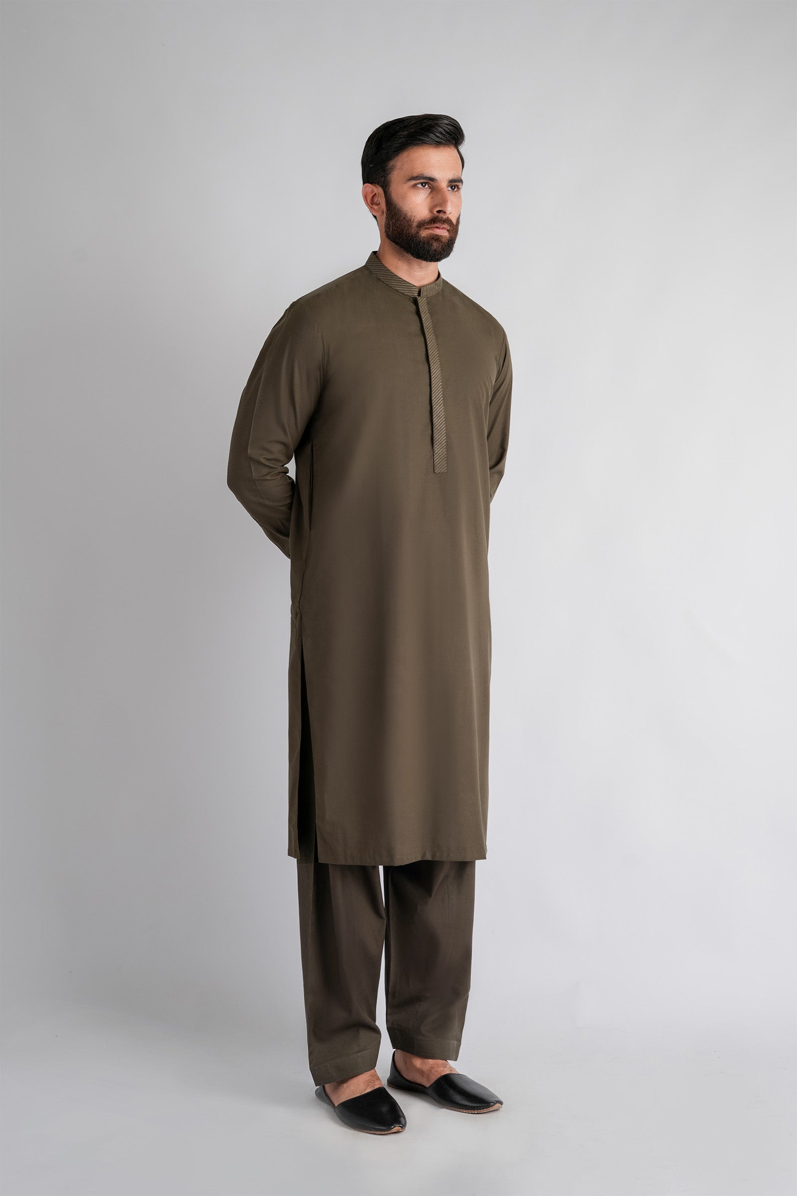 SHALWAR-KAMEEZ-OLIVE