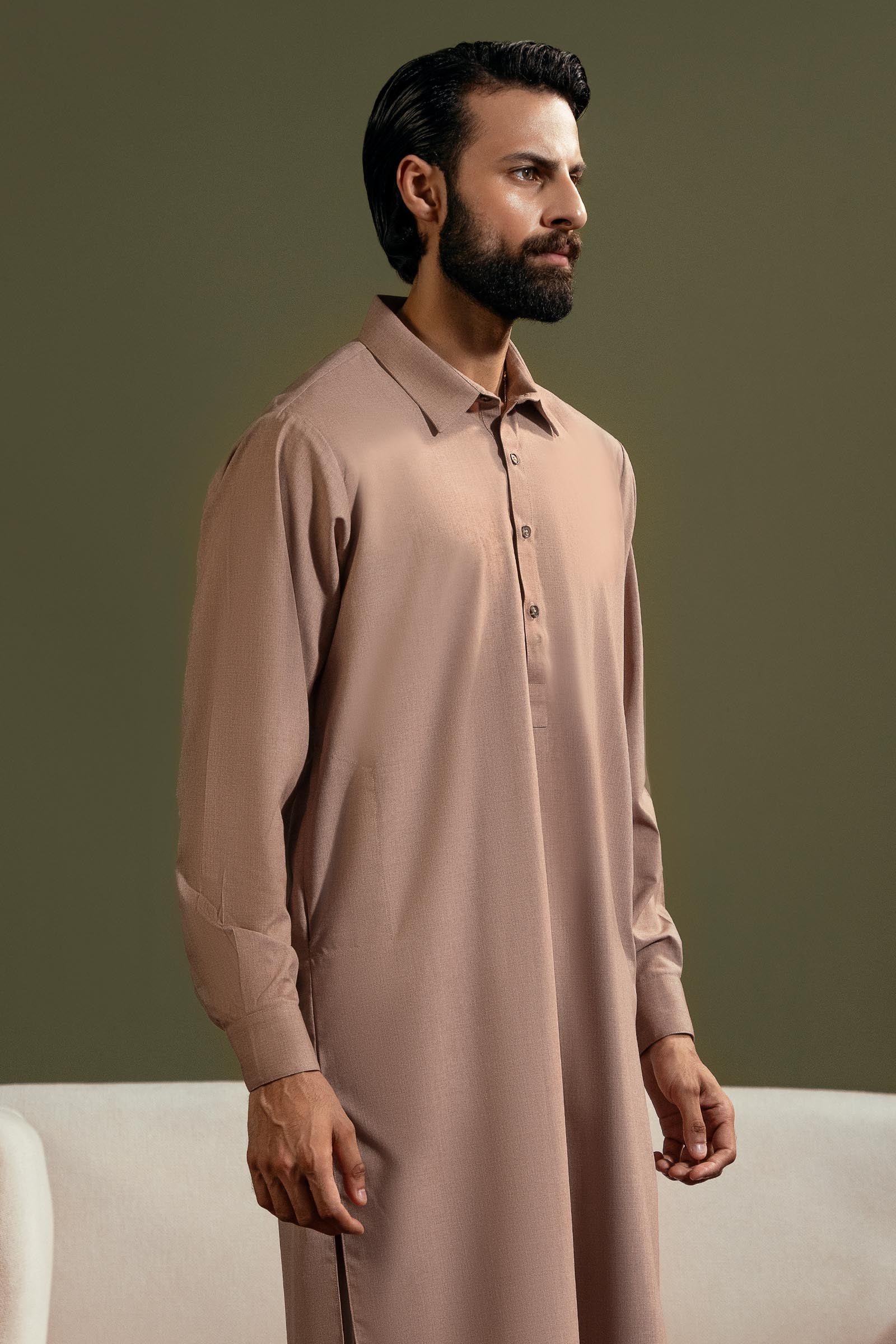 SHALWAR KAMEEZ-SAND - shop at Bareezeman