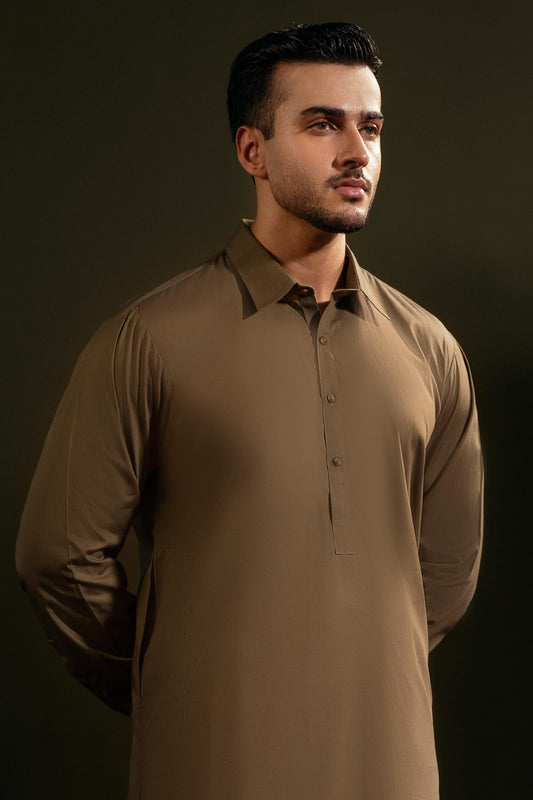 KAMEEZ SHALWAR-OLIV-GRN READY TO WEAR