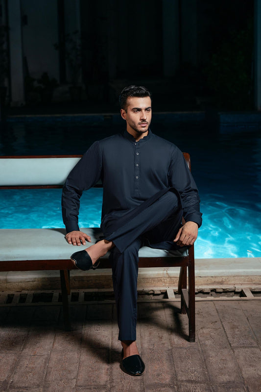 KURTA TROUSER-NAVY-BLU READY TO WEAR