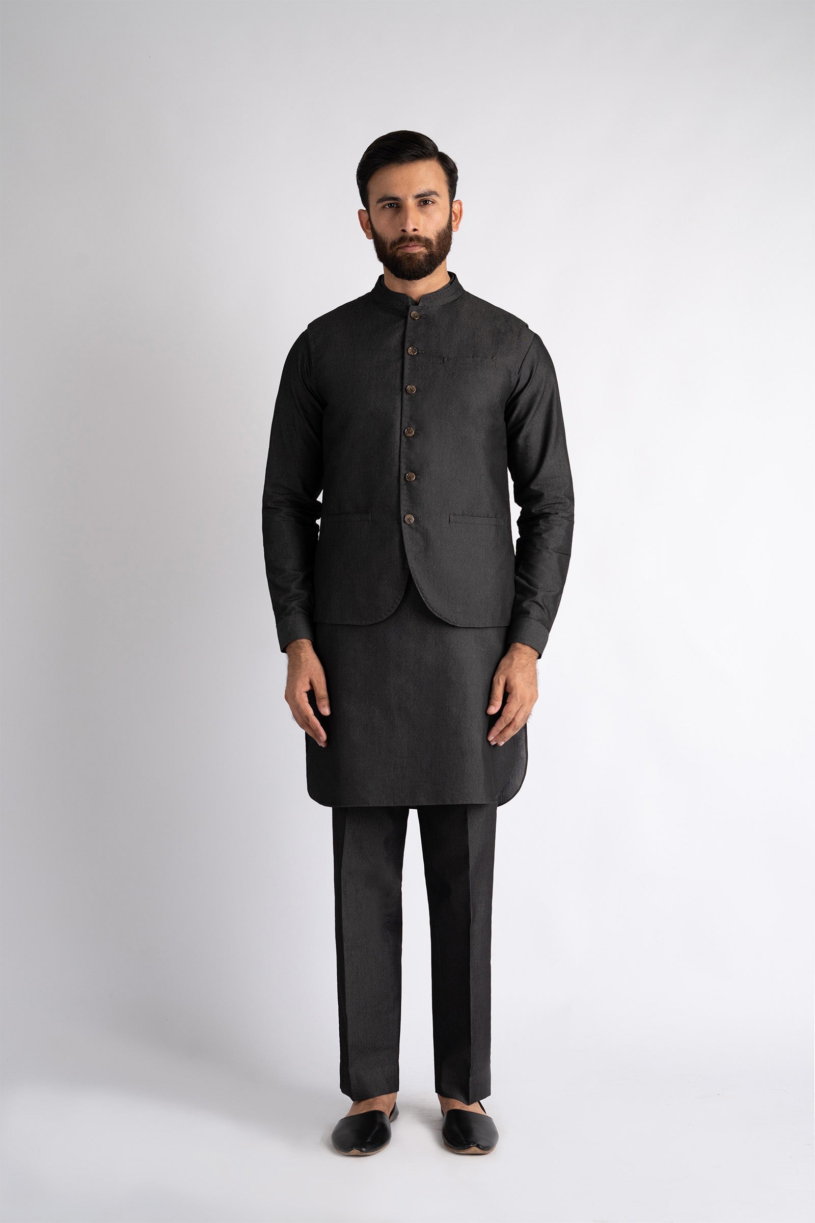 DENIM-WAISTCOAT-D-GREY - shop at Bareezeman