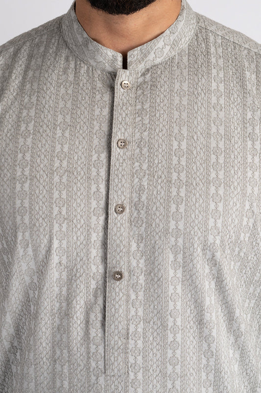 EMBROIDERED-KURTA-SILVR-GR