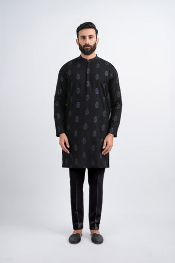 KURTA-TROUSER-BLACK - shop at Bareezeman