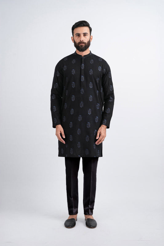 KURTA-TROUSER-BLACK - shop at Bareezeman