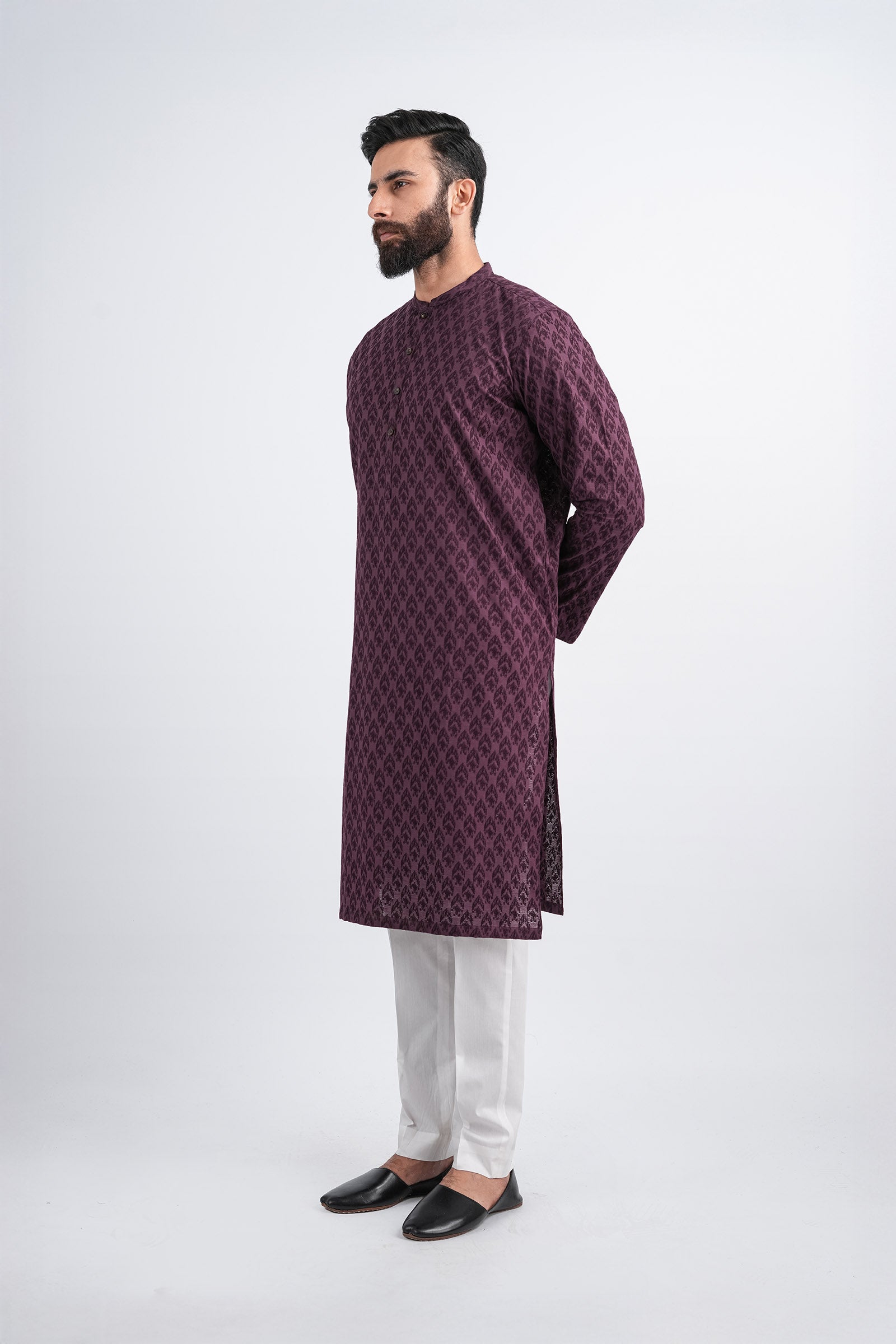 EMBROIDERED-KURTA-MAROON