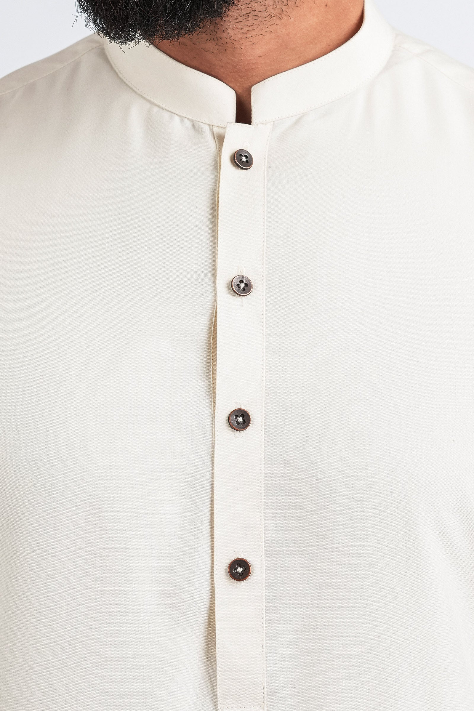 BOSKI KAMEEZ SHALWAR OFF WHITE - shop at Bareezeman