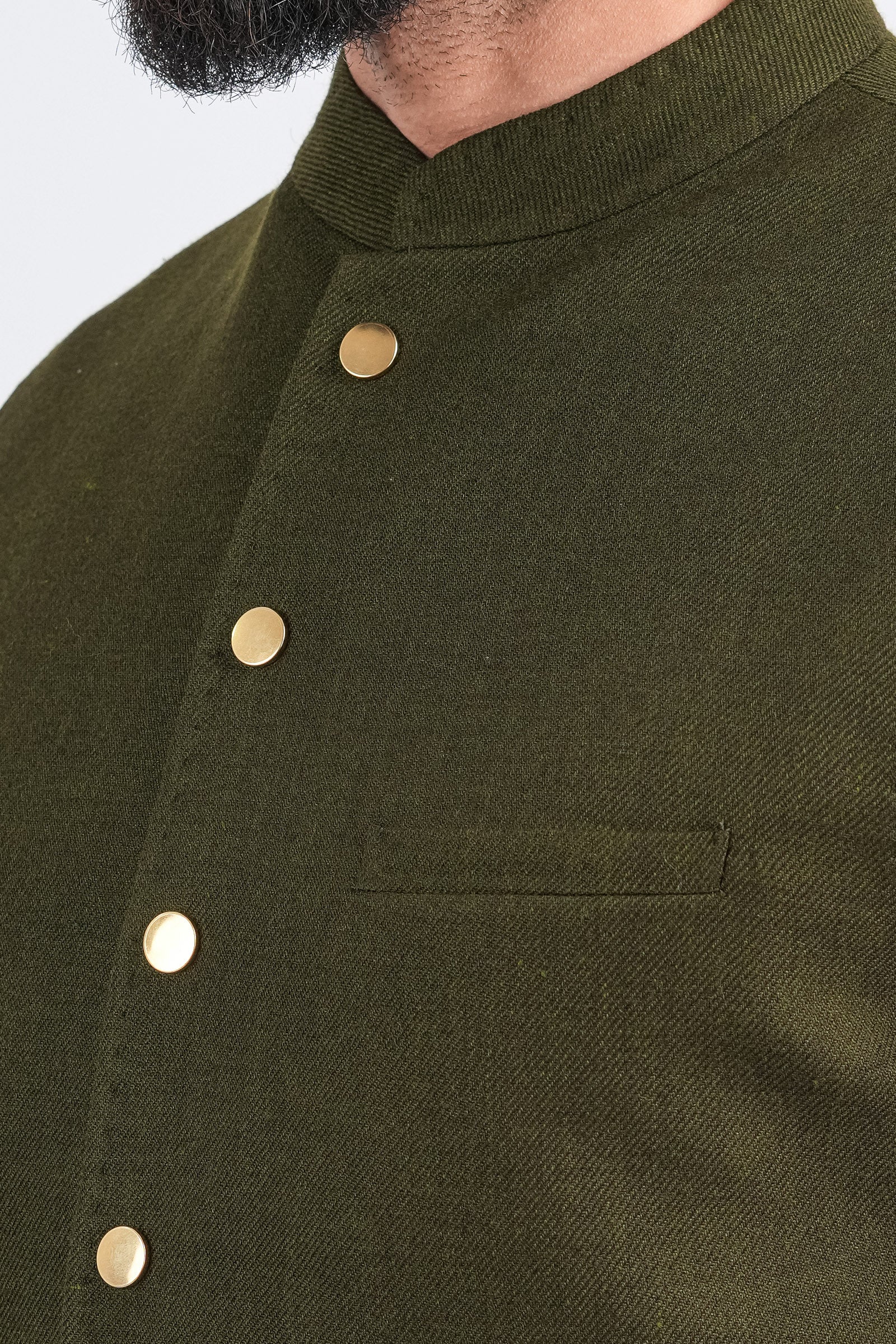 PASHMINA-WAISTCOAT-GREEN - shop at Bareezeman