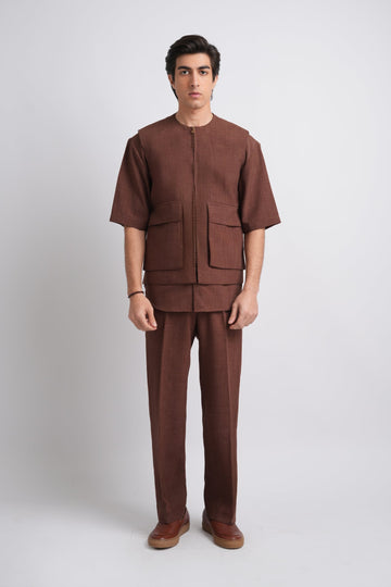CO-ORD-SET-BROWN - shop at Bareezeman