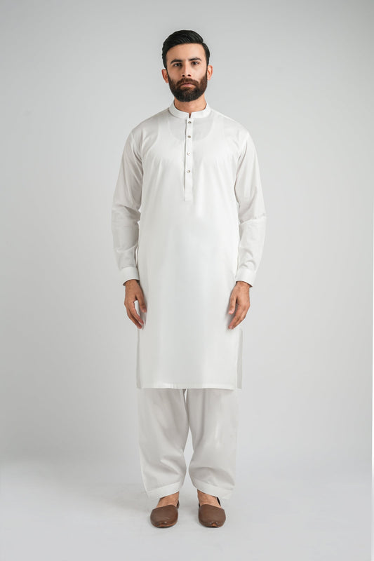 SHALWAR-KAMEEZ-WHITE SHALWAR KAMEEZ