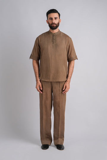 KURTA-TROUSER-BROWN