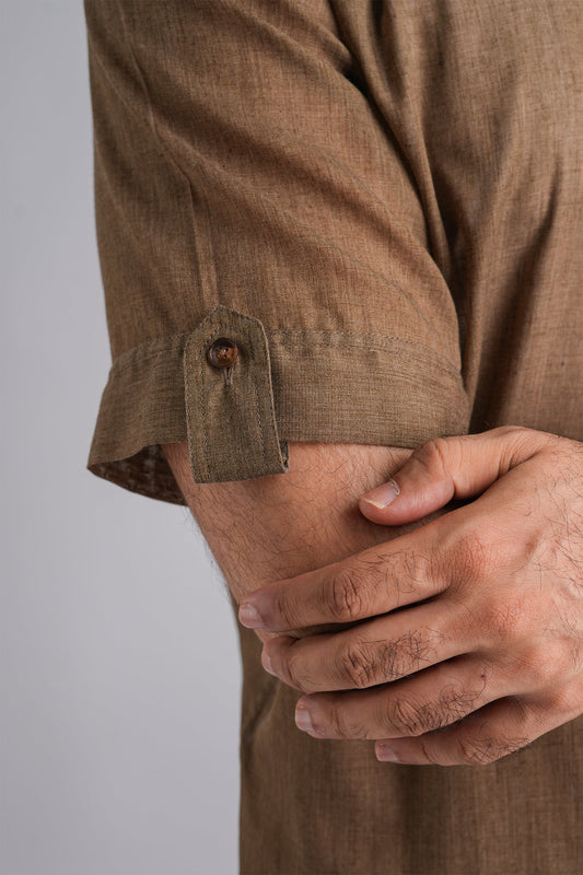 KURTA-TROUSER-BROWN