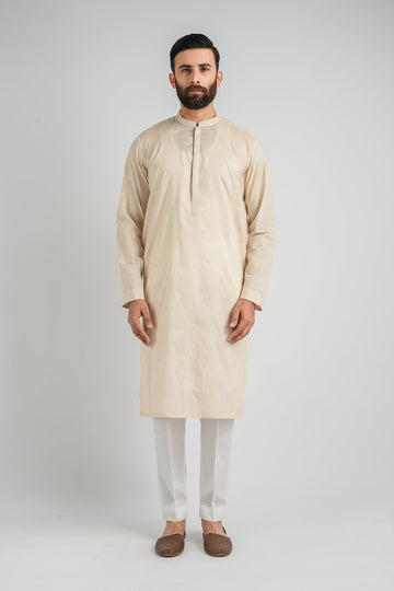 EMBROIDERED-KURTA-CREAM EMBROIDERED KURTA