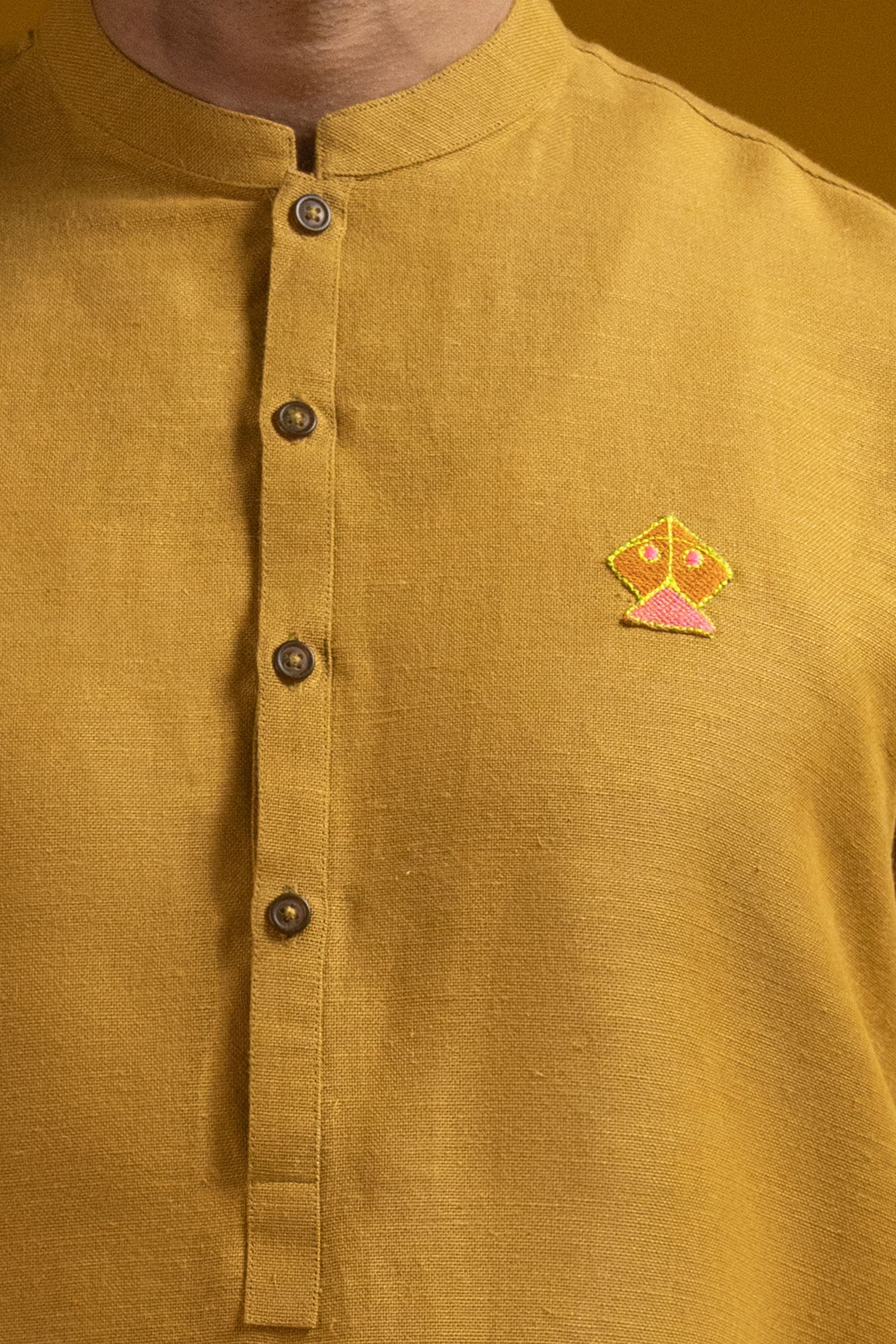 BASANT-KURTA-TROUSER-YELLOW - shop at Bareezeman