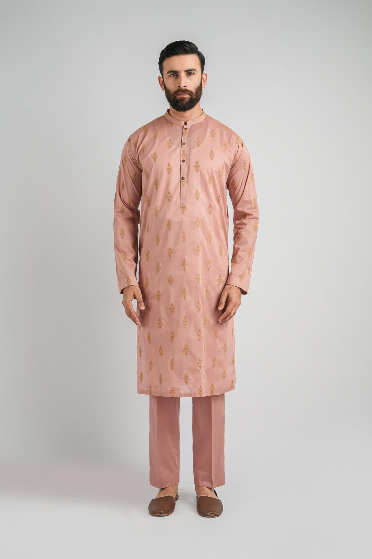 EMBROIDERED-KURTA-TROUSER-PINK KURTA TROUSER