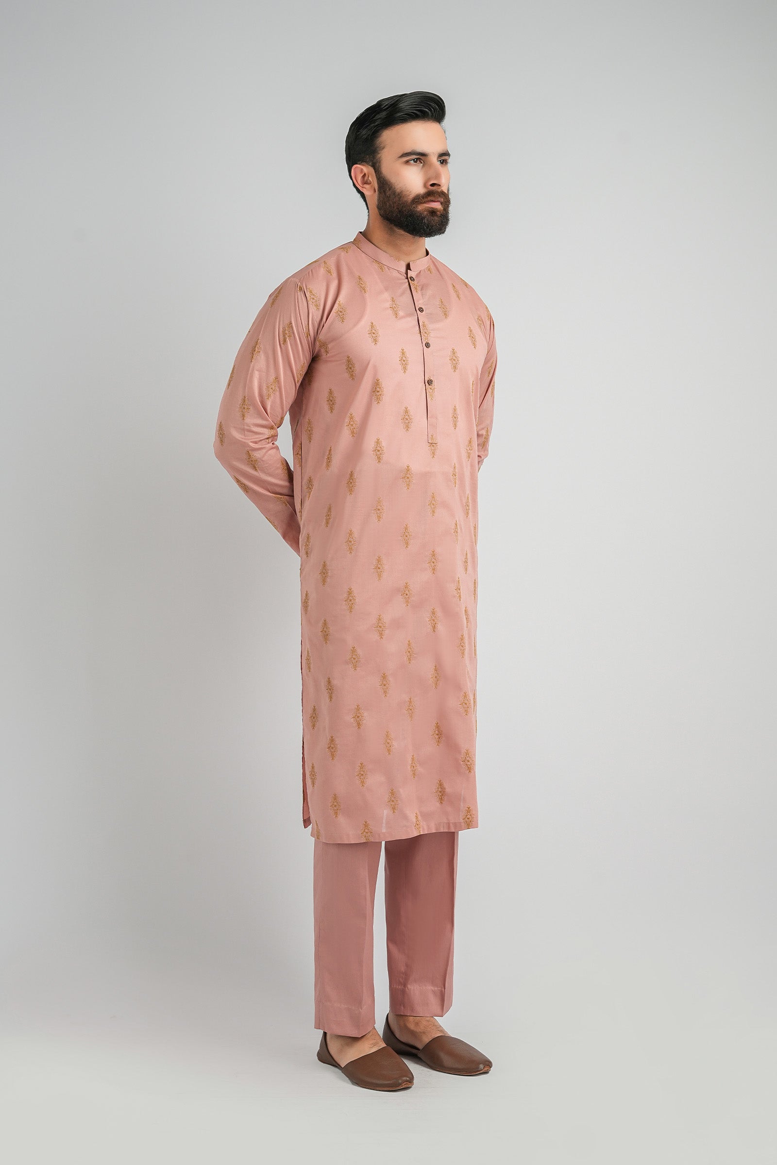 EMBROIDERED-KURTA-TROUSER-PINK KURTA TROUSER