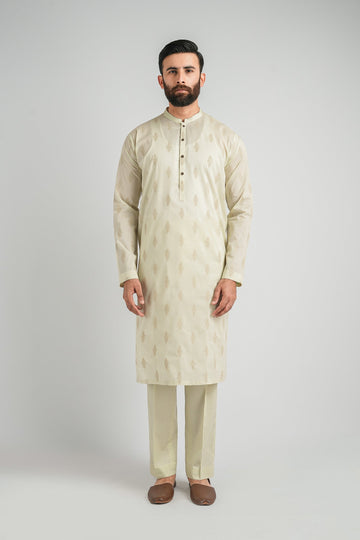 EMBROIDERED-KURTA-TROUSER-IVORY KURTA TROUSER