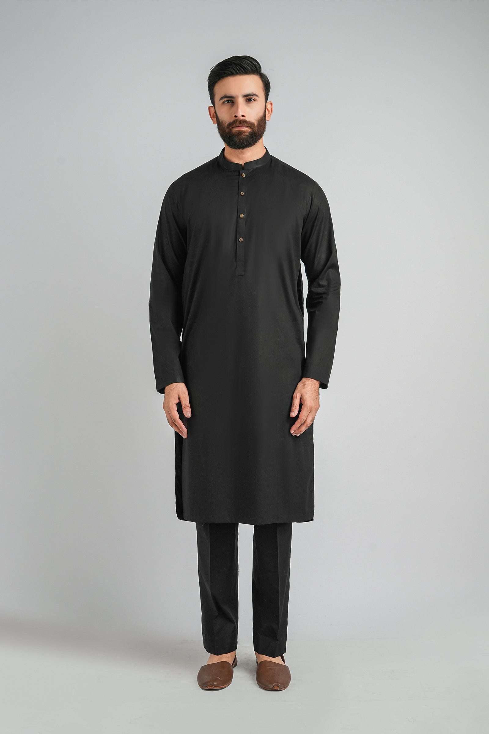LONG-KURTA-TROUSER-BLACK KURTA TROUSER