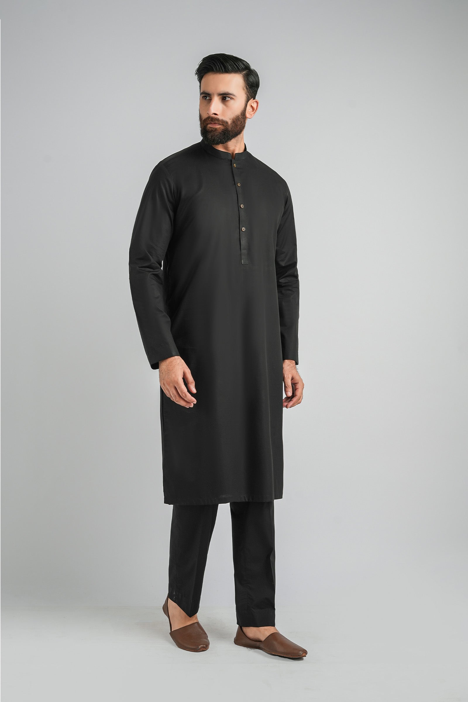 LONG-KURTA-TROUSER-BLACK KURTA TROUSER