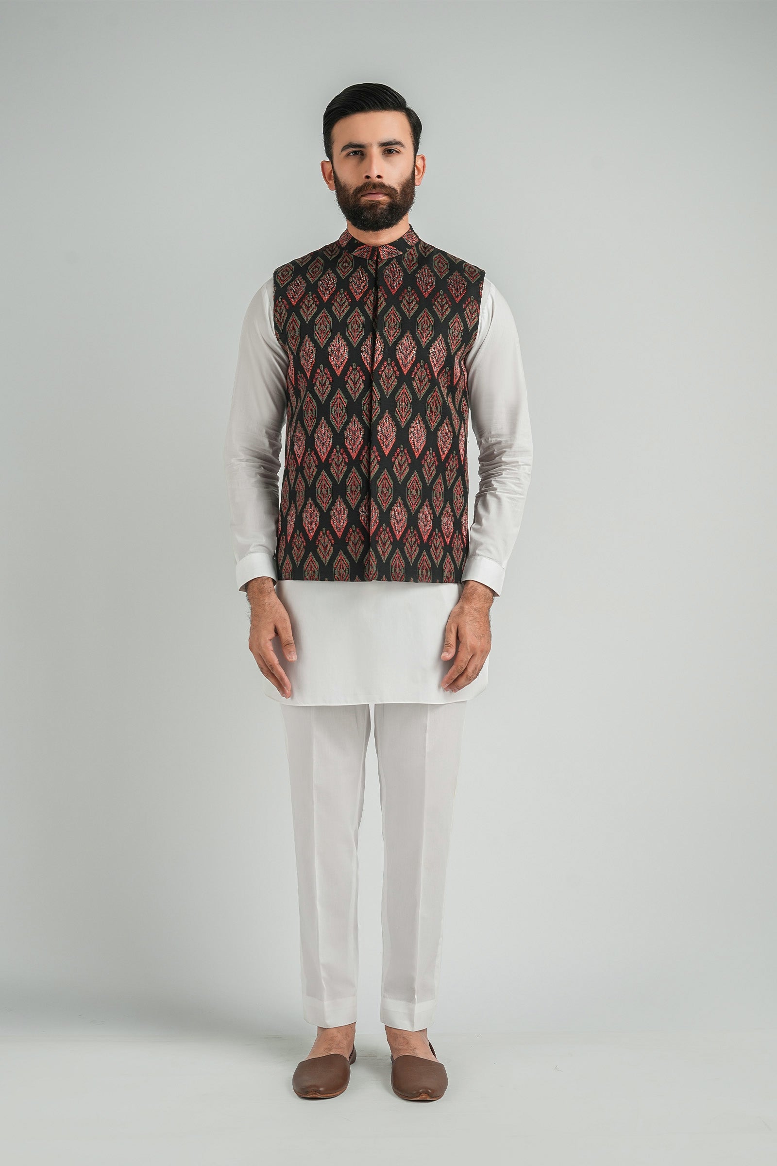 EMBROIDERED-WAISTCOAT-BLACK WAISTCOATS