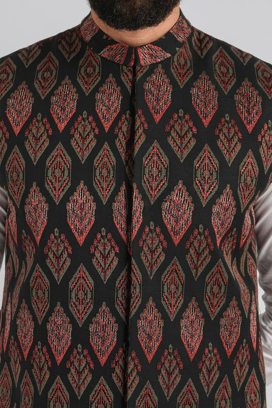 EMBROIDERED-WAISTCOAT-BLACK WAISTCOATS