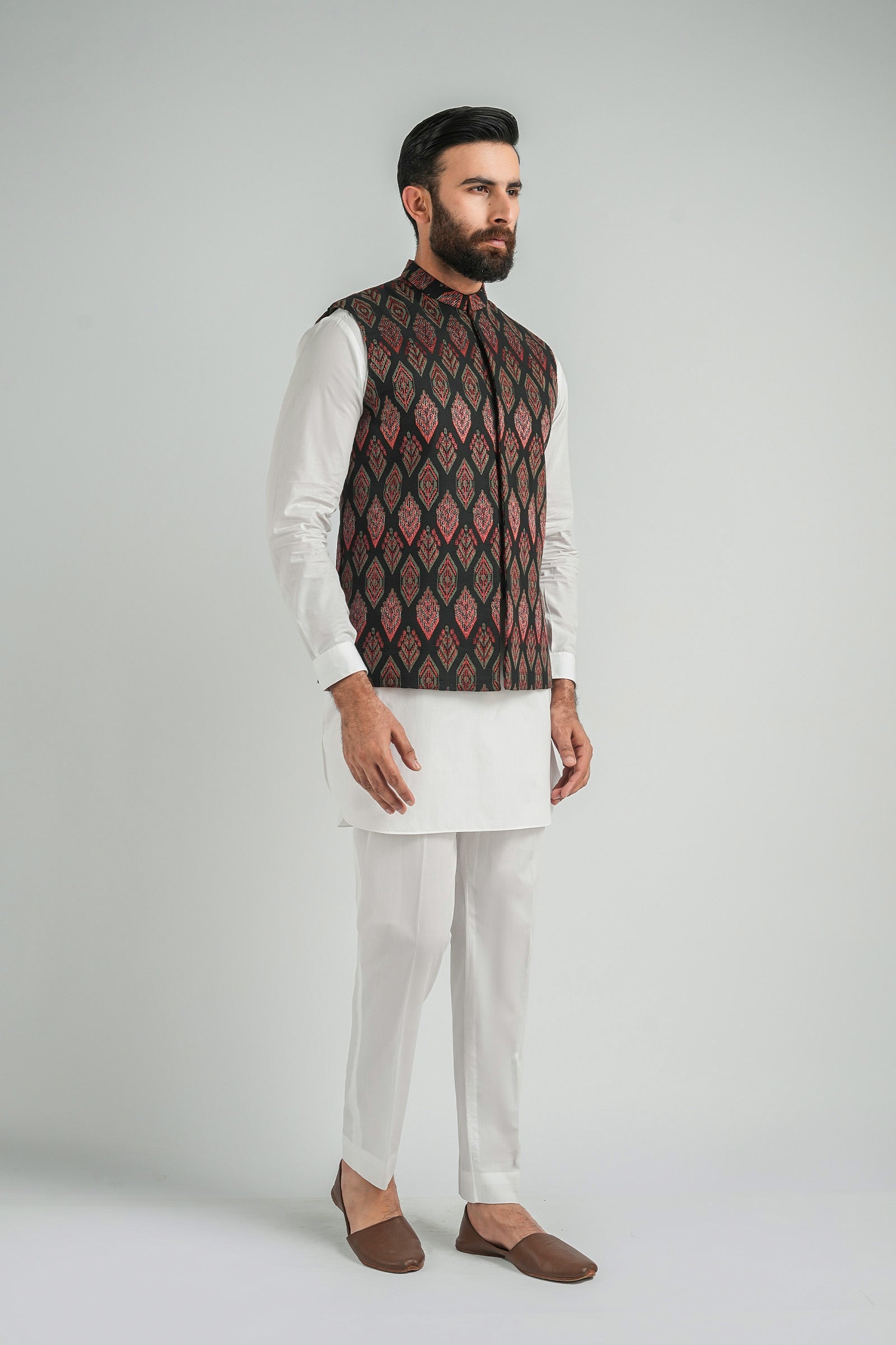 EMBROIDERED-WAISTCOAT-BLACK WAISTCOATS