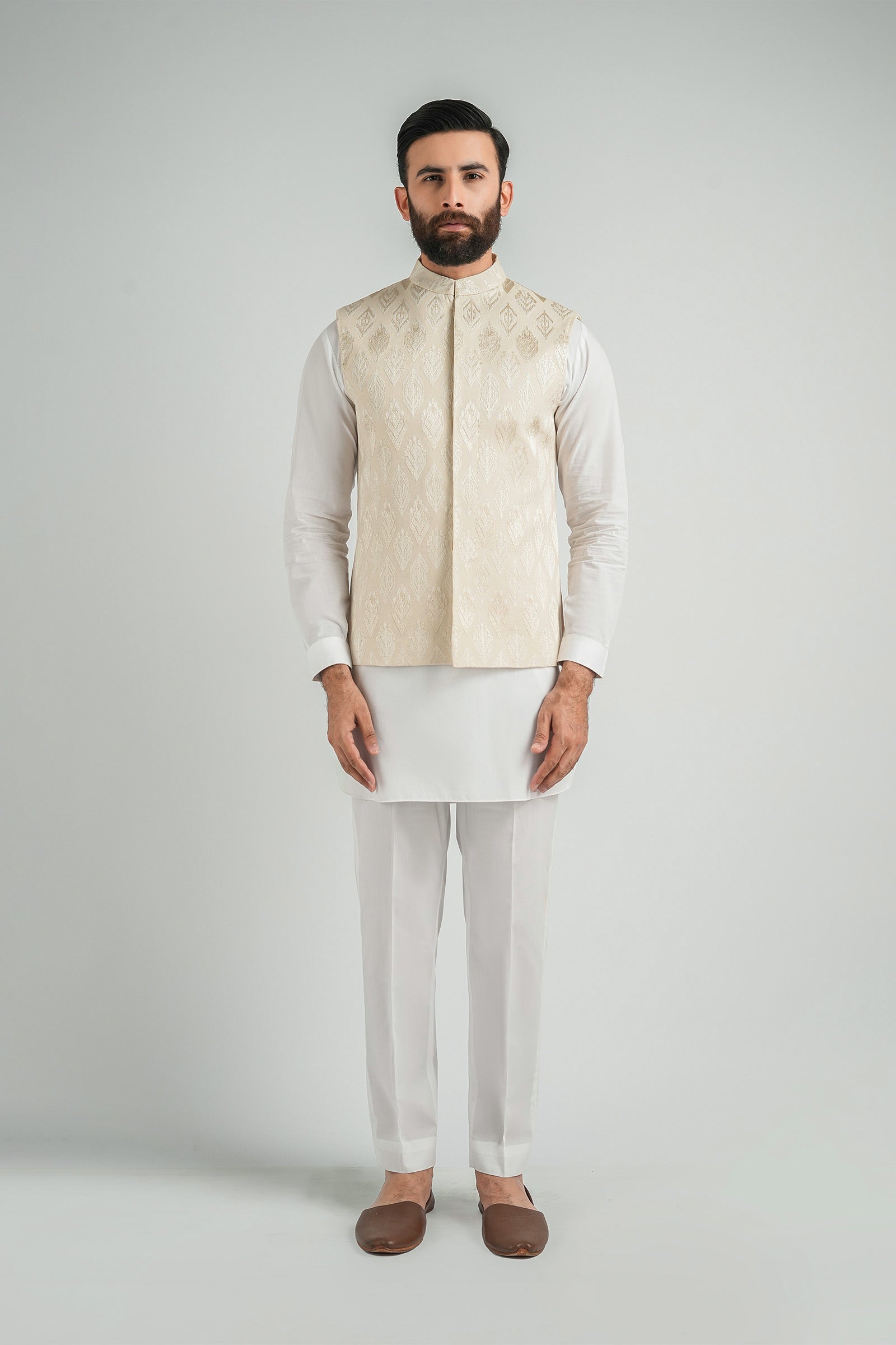 EMBROIDERED-WAISTCOAT-O-WHITE WAISTCOATS