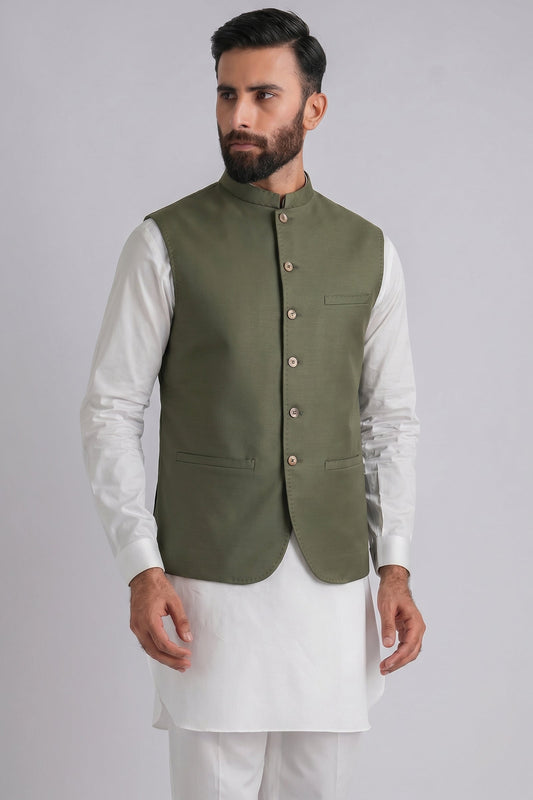 COTTON-WAISTCOAT-GREEN