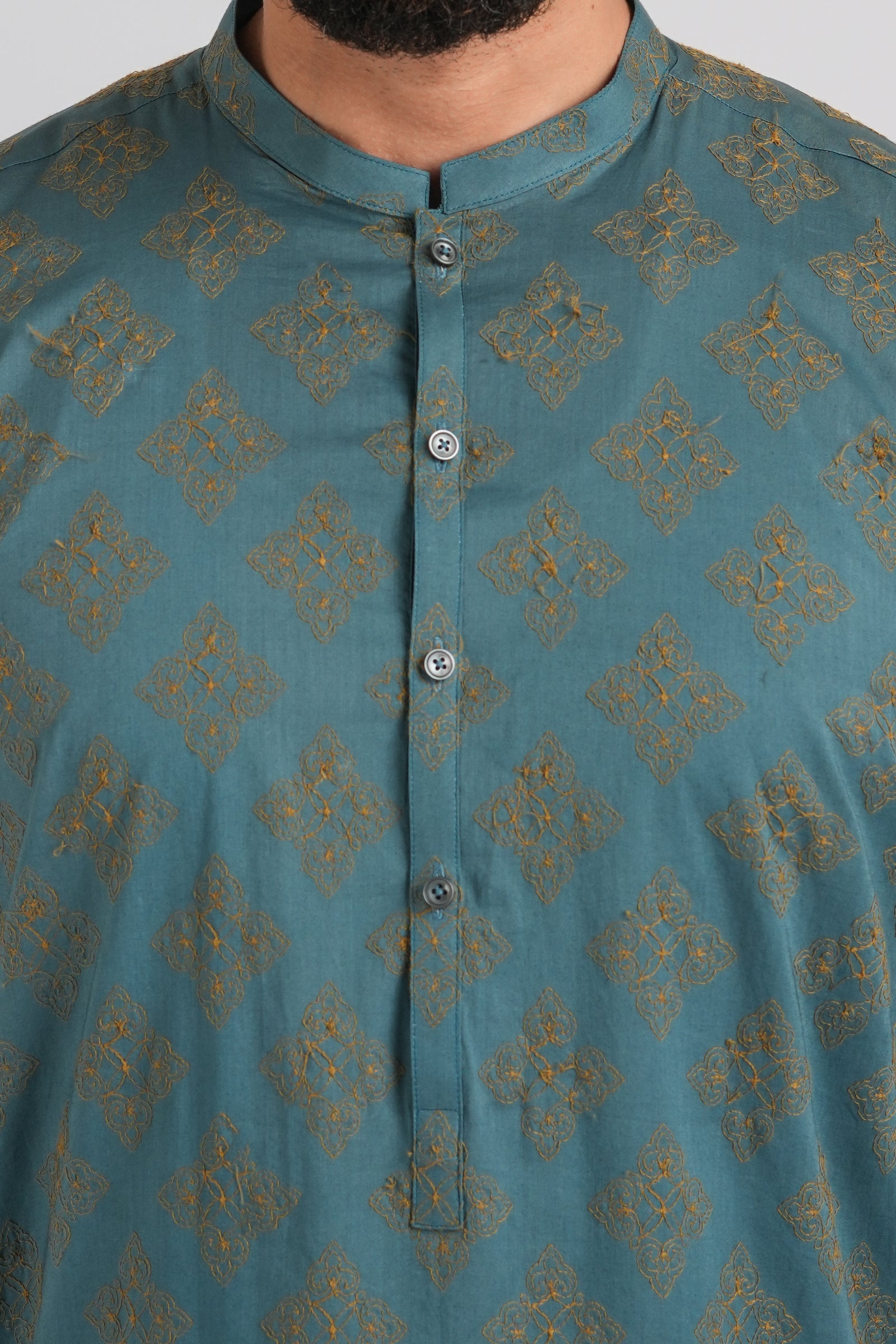 EMBROIDERED-KURTA-BLU EMBROIDERED KURTA