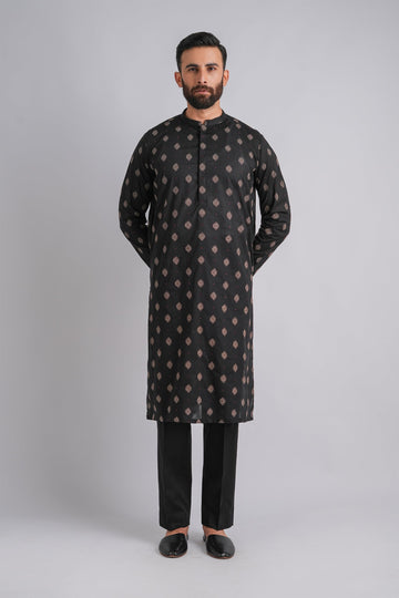 EMBROIDERED-KURTA-TROUSER-BLACK