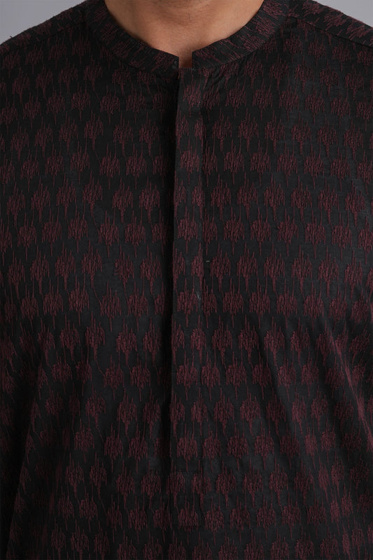 EMBROIDERED-KURTA-TROUSER-BLACK