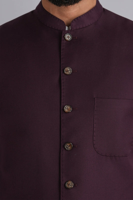 COTTON-WAISTCOAT-MAROON