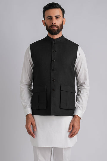 IRISH-LINEN-WAISTCOAT-BLACK