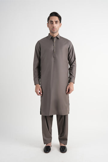 INT-Tropical  Shalwar Kameez Smoke Brown