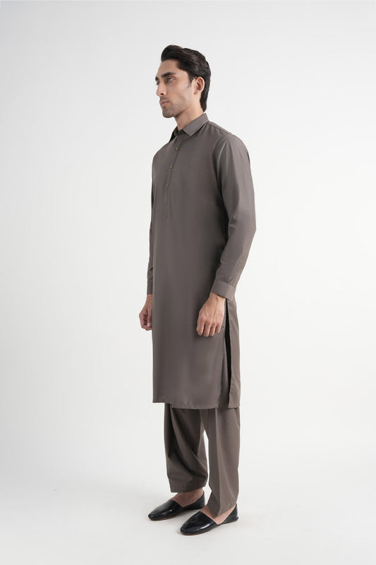 INT-Tropical  Shalwar Kameez Smoke Brown