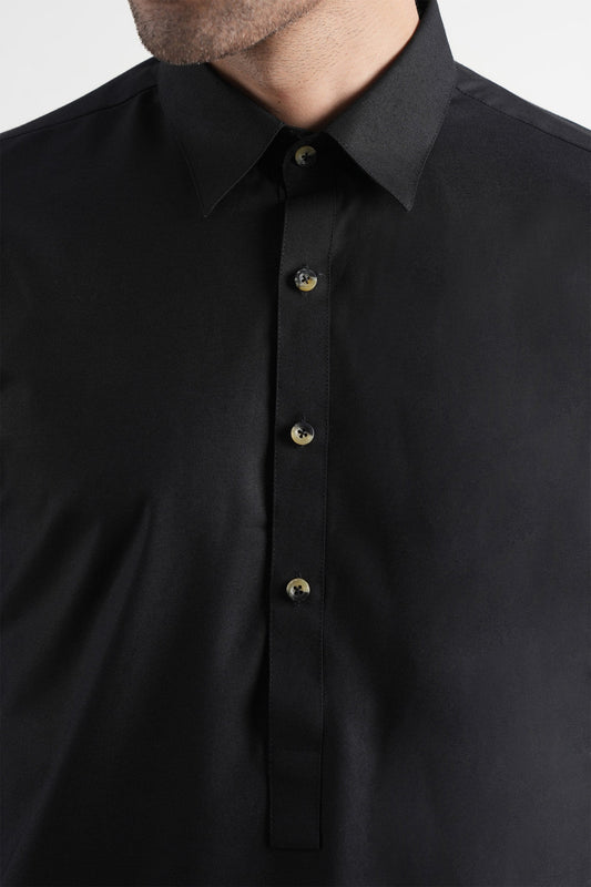 INT-Crystal Karandi Shalwar Kameez Black