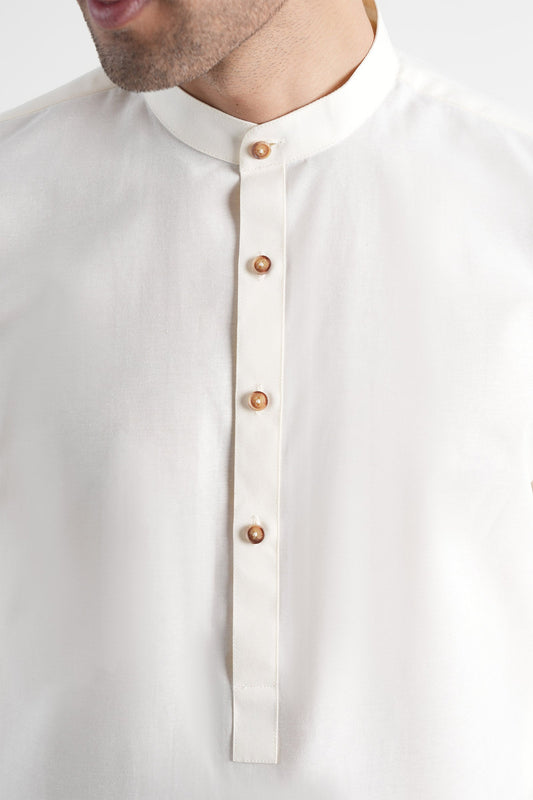 INT-Crystal Karandi Shalwar Kameez Off White
