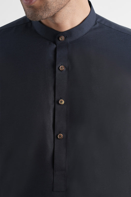 INT-Crystal Karandi Shalwar Kameez Navy Blue