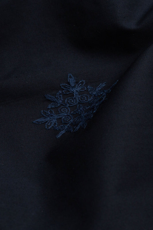 INT-Embroidered Navy Blue