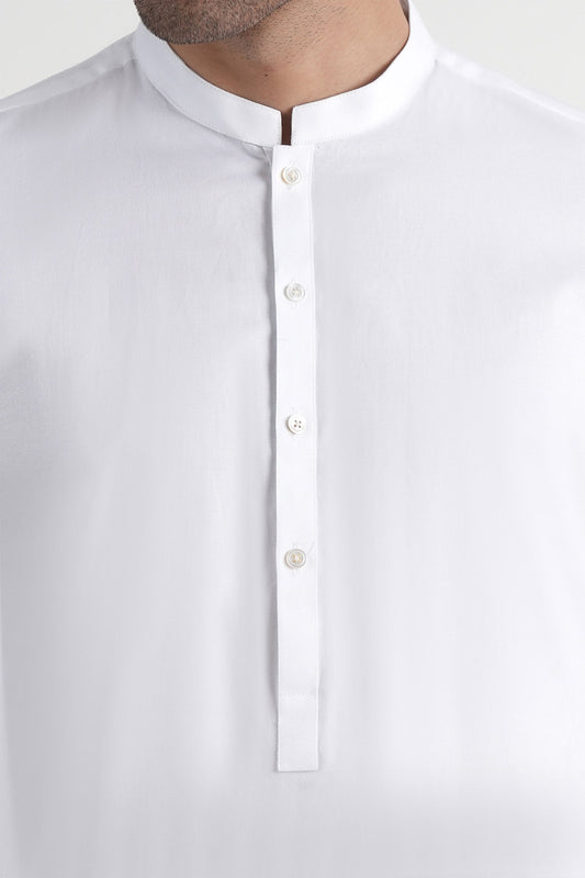 INT-Crepe Cotton Shalwar Kameez White