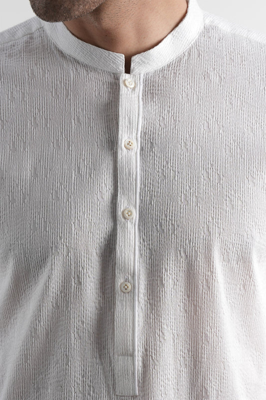 Cotton Embroidered Kurta White