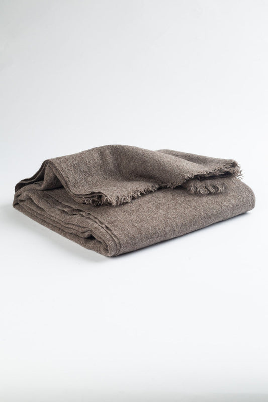 Yak Wool Shawl Dark Brown